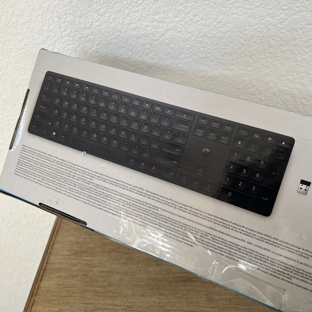 HP 650 Wireless Keyboard And Mouse Combo Windows 11 10 Dongle Black 4R013AA#ABL